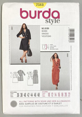 Burda Style 7513 Misses Dresses Classic Sporty or Casual Trendy Sz 10-22 UNCUT